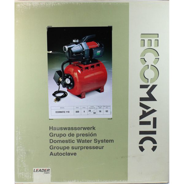 NEW LEADER PUMPS ECOMATIC 110 DOMESTIC WATER SYSTEM