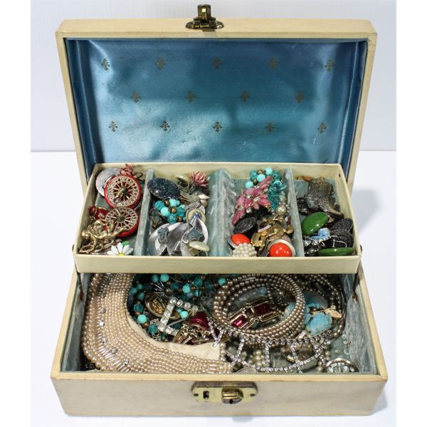 ESTATE BOX OF JEWELRY