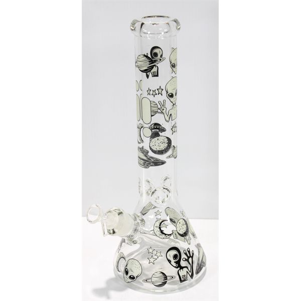 14" INFYNITI GLASS BRAND BEAKER TUBE BONG