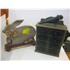 Image 1 : 8 DRAWER SMALL WOODEN CABINET & A WOODEN BUNNY ON WHEELS