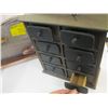Image 2 : 8 DRAWER SMALL WOODEN CABINET & A WOODEN BUNNY ON WHEELS