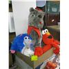 Image 1 : BOX W/MISC. - STUFF ANIMALS, VASE, ETC.