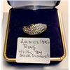 Image 1 : LADIES 14KT RING W/34 SMALL DIAMONDS - SZ 4 1/2