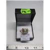 Image 2 : MENS 10KT RING W/12 SMALL DIAMONDS - 6.25G - SZ 9 1/4,