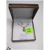 Image 2 : LADIES 10KT NECKLACE DIAMOND PENDANT - 16" CHAIN