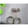 Image 2 : 3 SILVER RINGS (ALL SIZE 12)