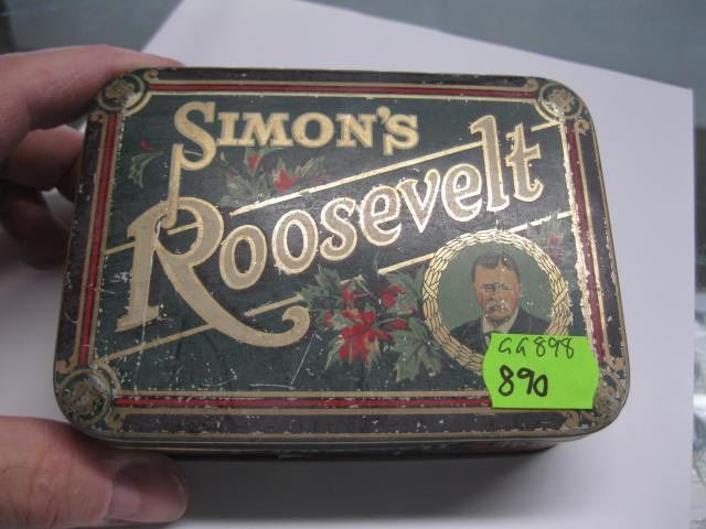 Simons Shipping Box SIMONS ROOSEVELT CIGARS - SIMON & SONS LTD. TIN BOX