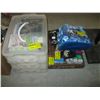 Image 1 : PLASTIC STORAGE CABINET W/BOOKS & A LOT OF MISC.