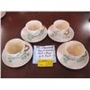 Image 1 : 4 - BELLEEK TEA CUPS & SAUCERS - SHAMROCK 3RD MARK