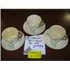 Image 1 : 3 SHAMROCK TEA & SAUCERS LOW STYLE 2ND MARK
