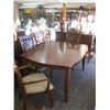 Image 1 : DINING TABLE W/4 LADDER BACK CHAIRS (SOME MARKS ON TABLE)