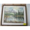 Image 1 : ORIGINAL OIL PAINTING OF THE STREAM & MOUNTAIN