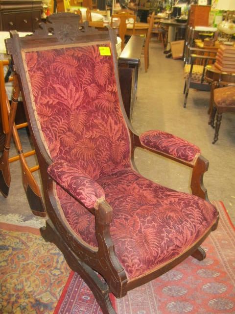 Eastlake Rocker Blue EASTLAKE UPHOLSTERED PLATFORM ROCKER