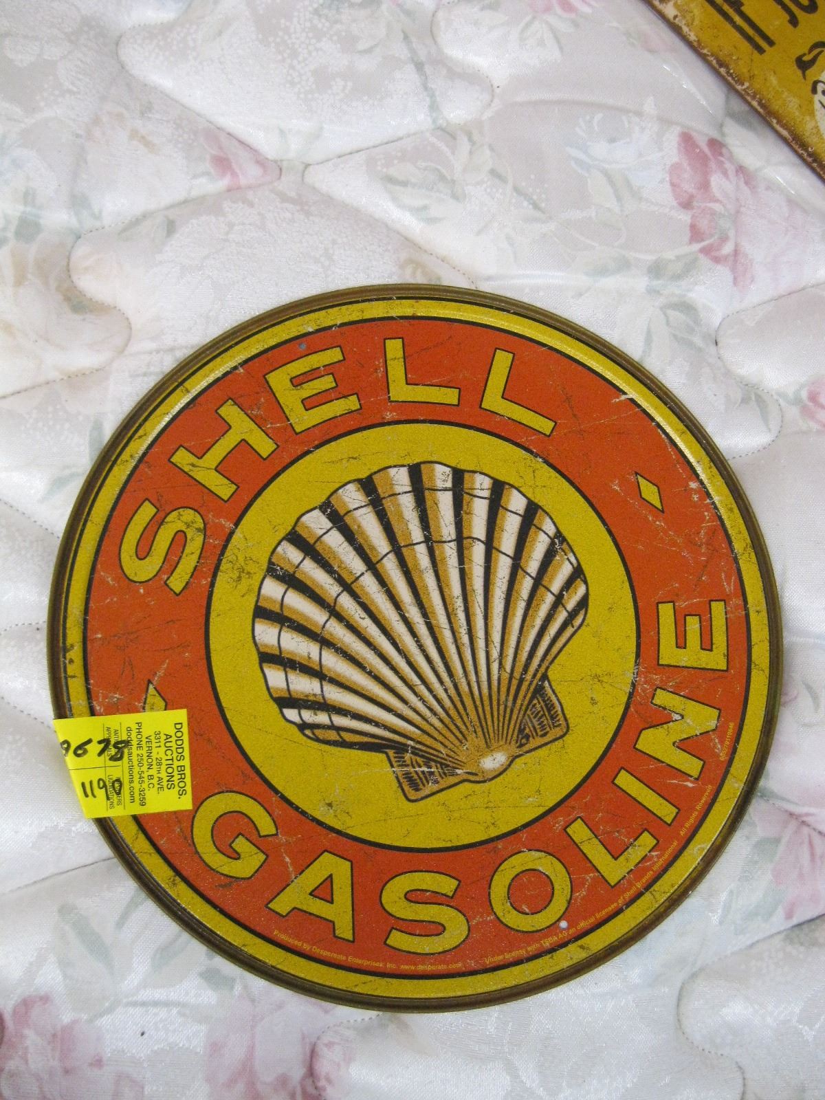 Shell Gasolineposter SHELL GASOLINE TIN SIGN