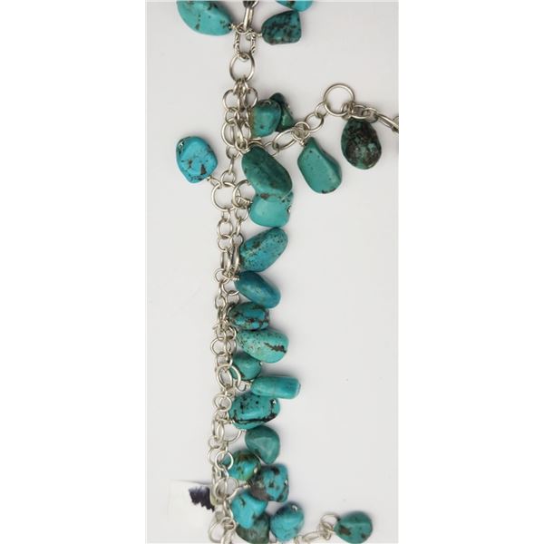 STERLING LINKED BRACELET LOADED WITH