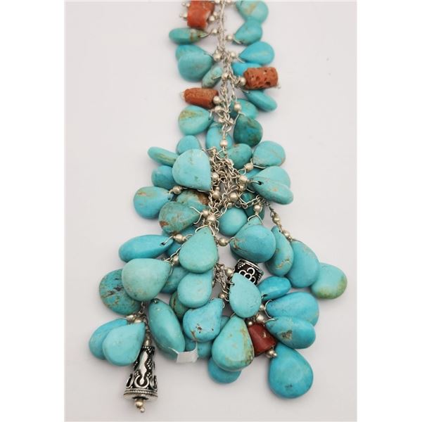 18 INCH SOUTHWESTERN STERLING NECKLACE