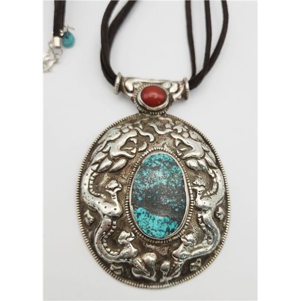 LARGE! SOLIS SOUTHWESTERN STERLING PENDANT