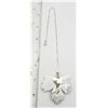 Image 3 : CARVED SHELL FLOWER PENDANT WITH STERLING