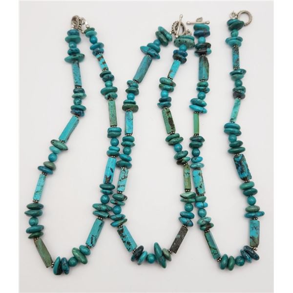 3-15.5 INCH MULTI TONED TURQUOISE BEADED