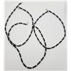 Image 1 : 3-16 INCH STERLING AND BLACK BEADED