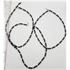 Image 3 : 3-16 INCH STERLING AND BLACK BEADED