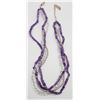 Image 2 : MULTI STRANDED AMETHYST AND STERLING BEADED