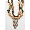 Image 1 : 16 INCH HUNTER GREEN AND PEACH NATURAL