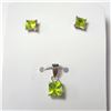 Image 1 : BZ1327-23 SILVER CZ EARRING AND PENDANT SET