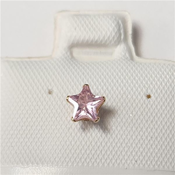 BZ1327-26 14K PINK CZ NOSE PIN