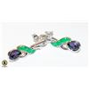 Image 1 : NEW SILVER PLATED ENAMEL INLAY EARRINGS + VARIOUS