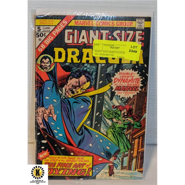 GIANT SIZE DRACULA #5 KEY ISSUE 1ST JOHN BRYNE