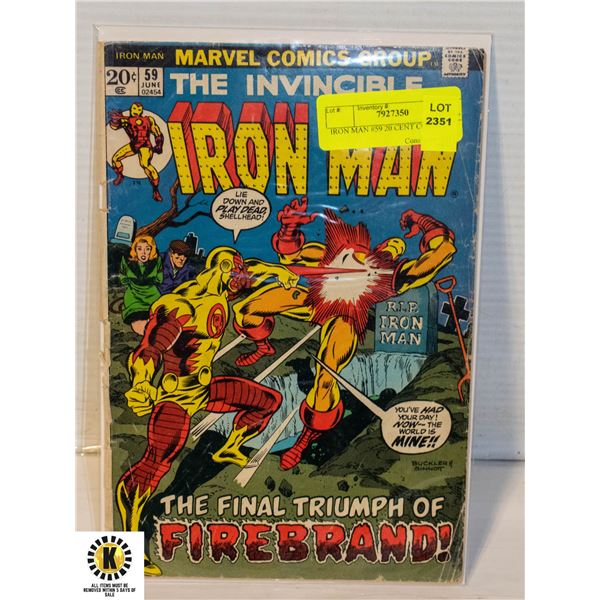 IRON MAN #59 20 CENT COMIC