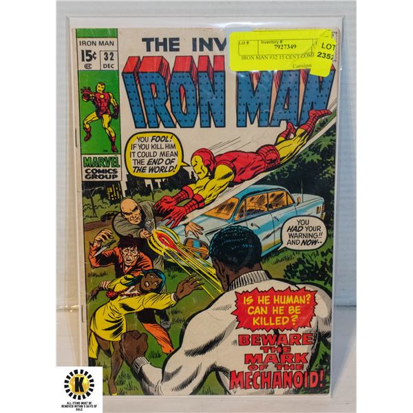 IRON MAN #32 15 CENT COMIC