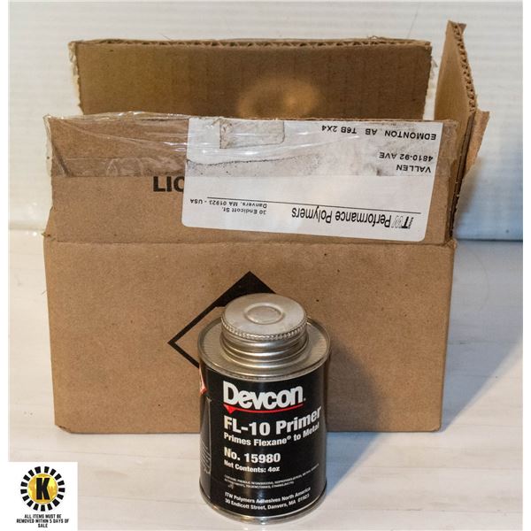 6 DEVCON PRIMERS (FL-10 1/4 PINT PER BOTTLE)