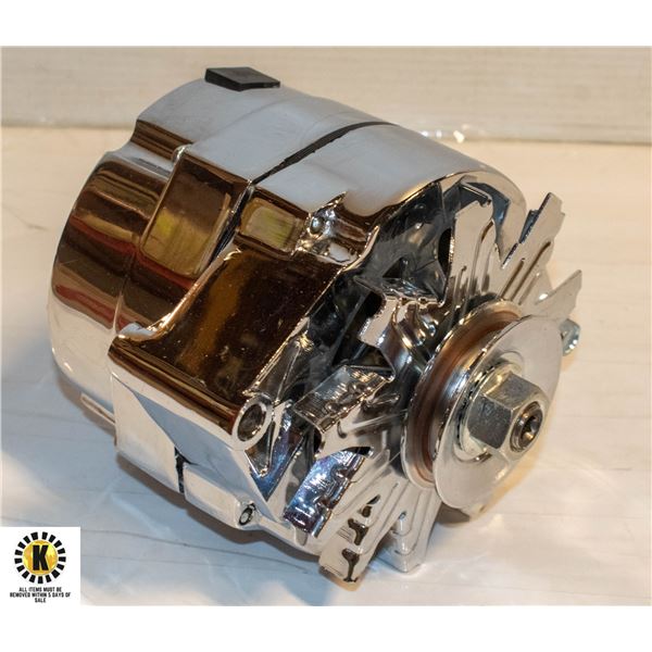GM 100 AMP CHROME 1 WIRE ALTERNATOR