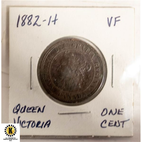 1882-H QUEEN VICTORIA ONE CENT