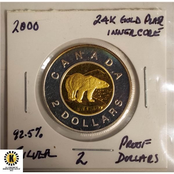 2000 .925 STERLING SILVER 2 DOLLARS FROM PROOF