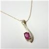 Image 1 : BZ1327-13 10K RUBY 18" DIAMOND NECKLACE