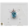 Image 1 : #263-NATURAL SKY BLUE TOPAZ 6.1 X 8 & CZ PENDANT