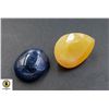 Image 1 : #81-NATURAL SAPPHIRE 20.73CT & YELLOW OPAL 16.32CT