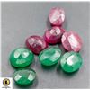 Image 1 : #109-GENUINE RUBY & GREEN JADE GEMSTONE 74.60CT