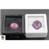 Image 1 : #159-NATURAL AMETHYST 5.30CT & HEATED RUBY 8.30CT