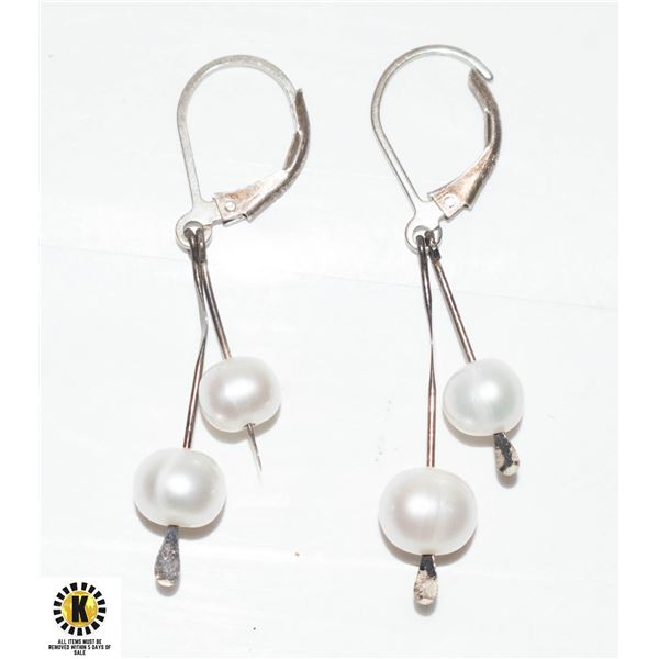 STERLING SILVER FRESHWATER PEARL EARRINGS