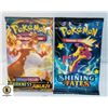 Image 1 : 2 GENUINE POKEMON BOOSTER PACKS, NEW SEALED