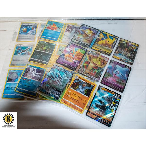 LOT OF 27 GENUINE POKEMON HOLO, ETC.