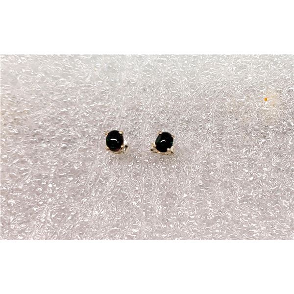 SET OF NATURAL OVAL BLACK ETHIOPIAN STUD