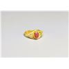 Image 1 : NATURAL SIZE 5.25, OVAL PINK FIRE OPAL RING S