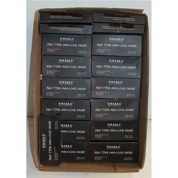 17 BOXES OF TATTOO PEN COVERS SINGLE USE 200/BOX