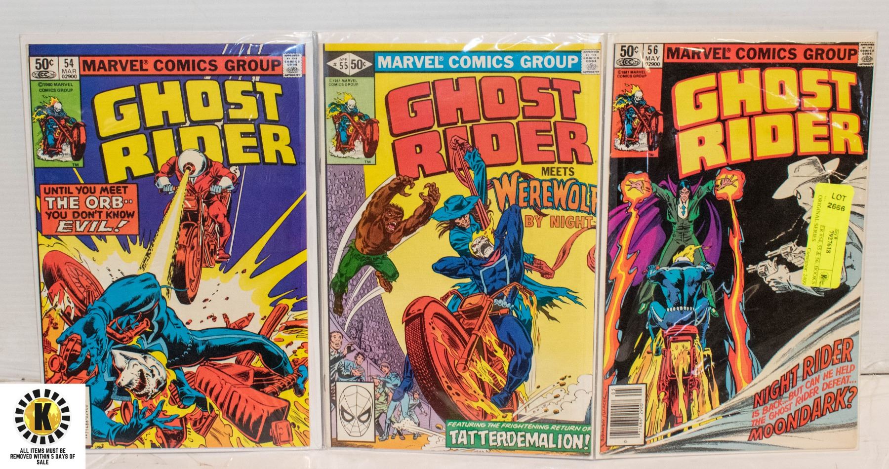 GHOST RIDER #54, 55 & 56. BOOKS ORIGINAL SERIES