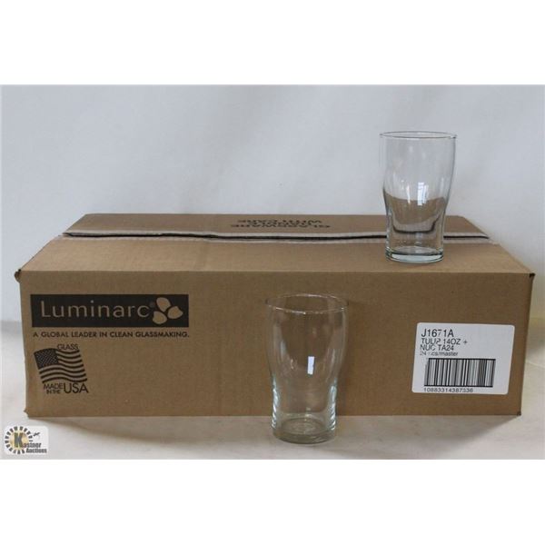 CASE OF 24 14 OZ TULIP GLASSES